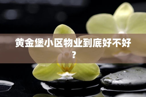 黄金堡小区物业到底好不好？