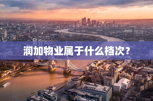 润加物业属于什么档次？