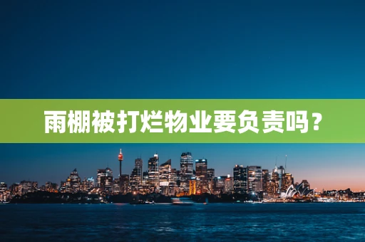 雨棚被打烂物业要负责吗？