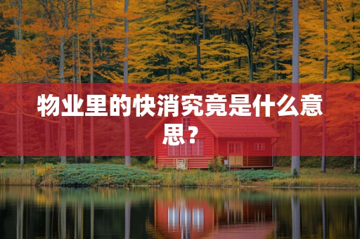 物业里的快消究竟是什么意思？