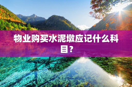 物业购买水泥墩应记什么科目？