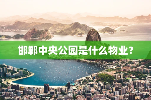 邯郸中央公园是什么物业？