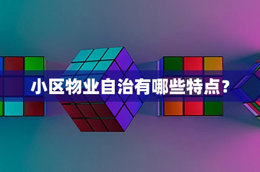 小区物业自治有哪些特点？