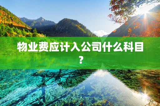 物业费应计入公司什么科目？