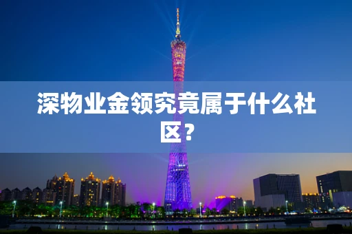深物业金领究竟属于什么社区？