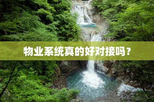 物业系统真的好对接吗？