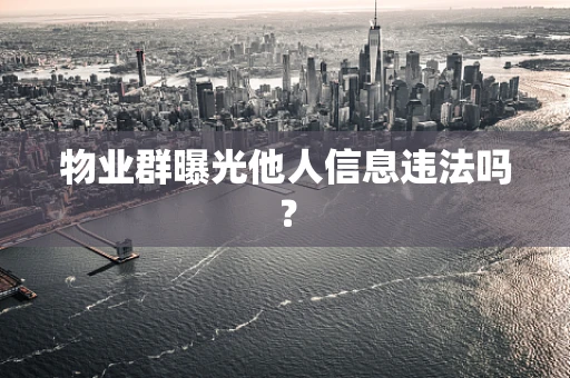 物业群曝光他人信息违法吗？