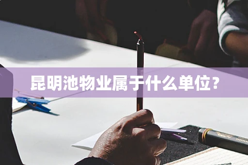 昆明池物业属于什么单位？