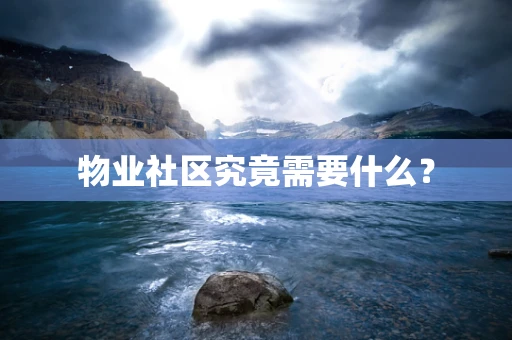 物业社区究竟需要什么？