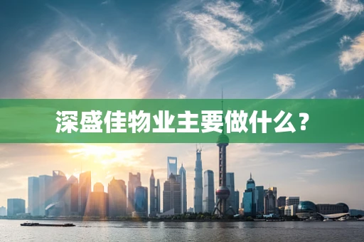深盛佳物业主要做什么？