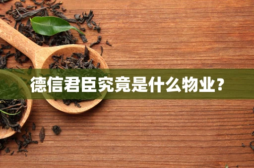 德信君臣究竟是什么物业？