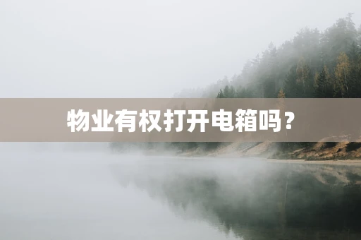物业有权打开电箱吗？
