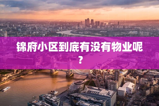 锦府小区到底有没有物业呢？