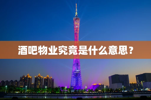 酒吧物业究竟是什么意思？