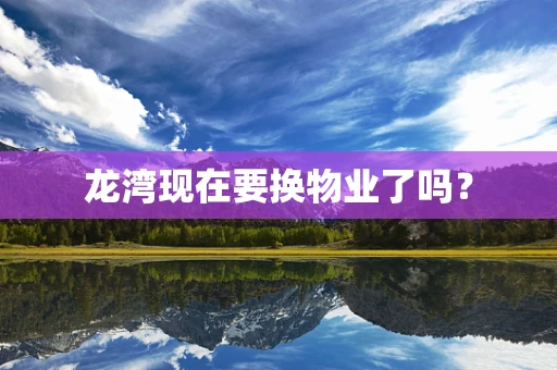 龙湾现在要换物业了吗？