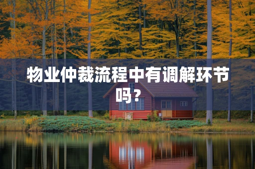 物业仲裁流程中有调解环节吗？
