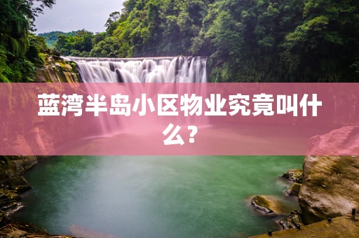 蓝湾半岛小区物业究竟叫什么？
