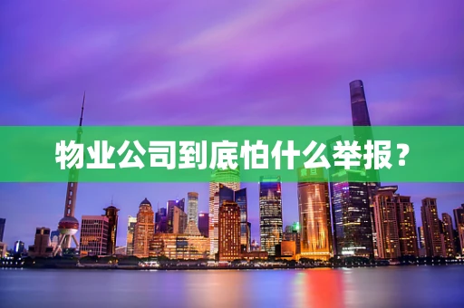 物业公司到底怕什么举报？