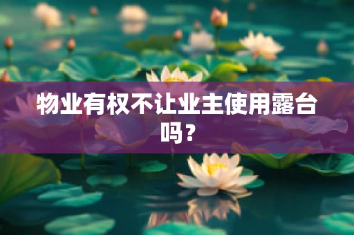 物业有权不让业主使用露台吗？