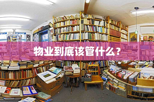 物业到底该管什么？