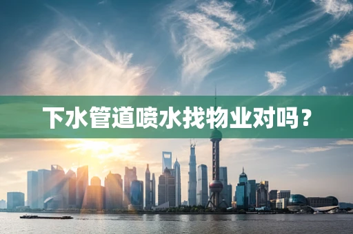 下水管道喷水找物业对吗？