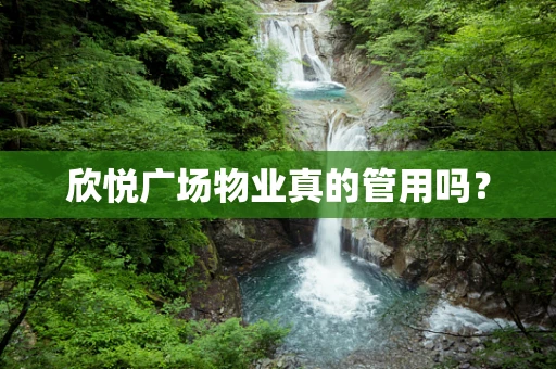 欣悦广场物业真的管用吗？